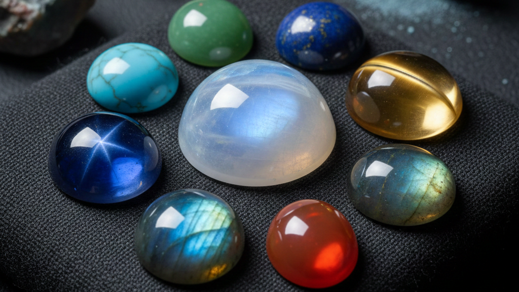 Obraz pokazujący szlify kaboszonowe